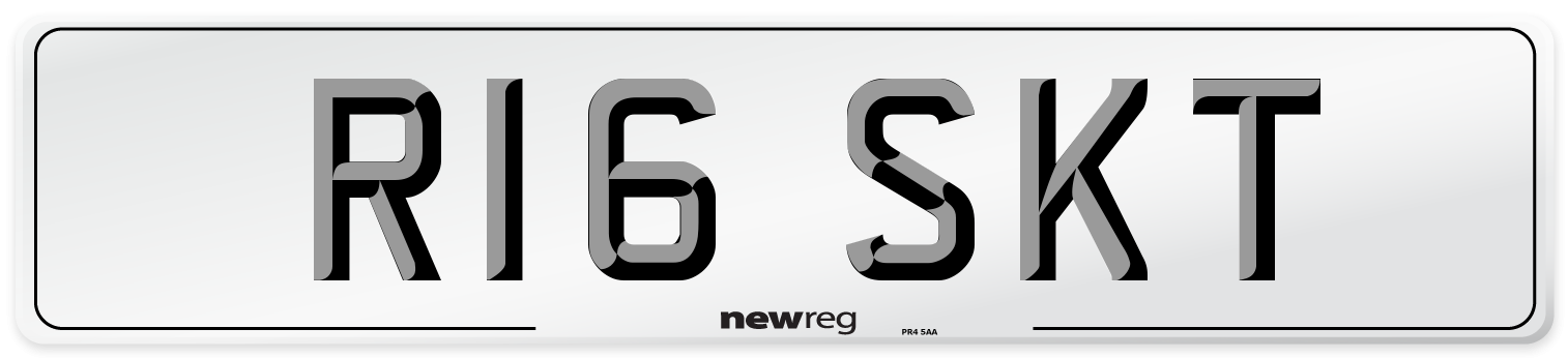 R16 SKT Number Plate from New Reg